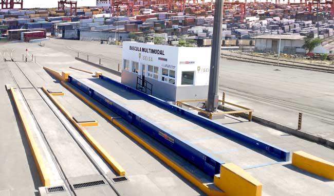 Báscula Modular para Ferrocarril y Báscula para Camiones marca REVUELTA® FOTO: Puerto de Guaymas, SON.
