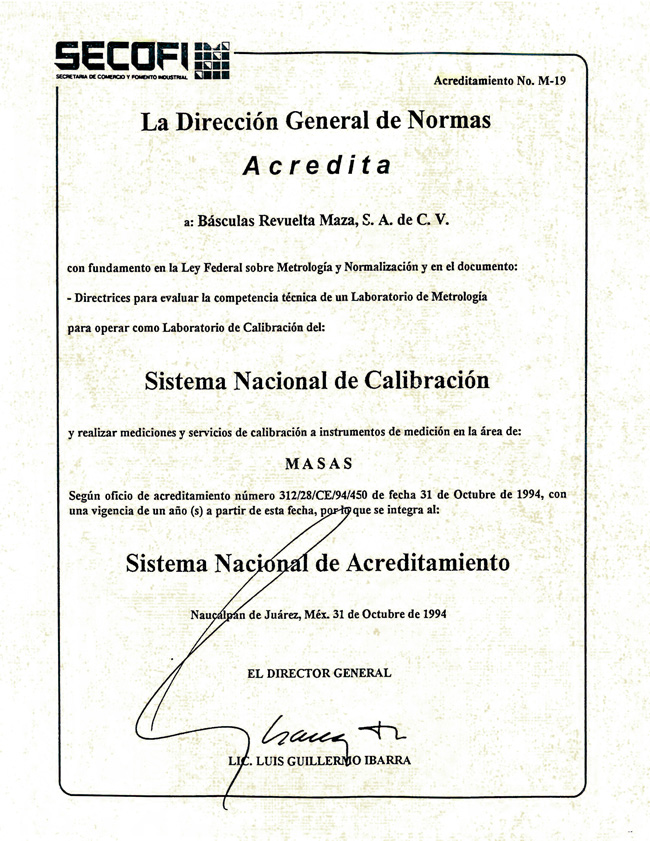 Acreditación 1994