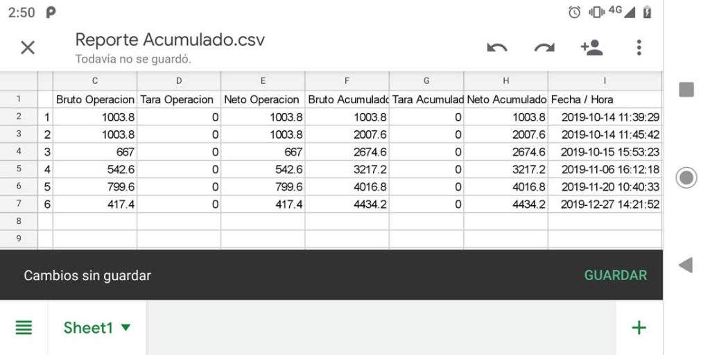 3- Generar reporte CSV