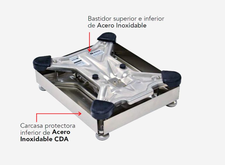 Bastidor superior e inferior de Acero Inoxidable. Versión para ERP-1.IX. Hasta 30 Kg