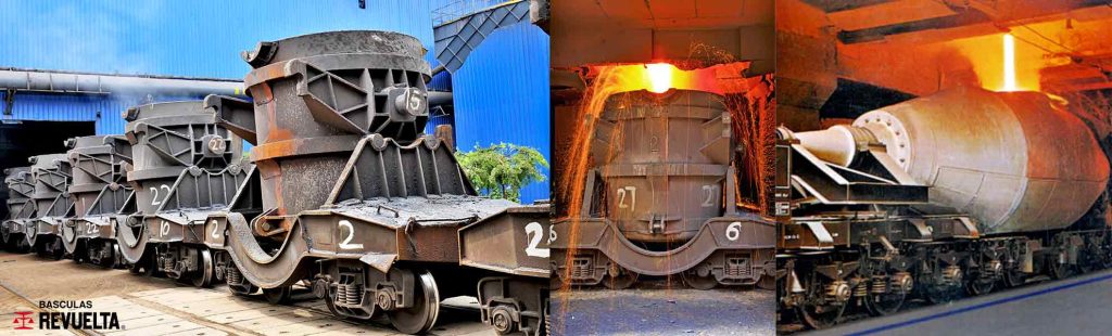 Báscula de ferrocarril especial para la industria siderúrgica